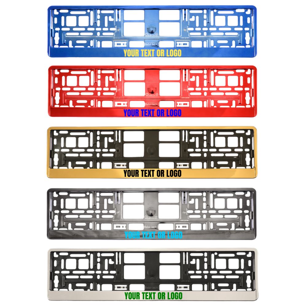 Cadres de plaque d'immatriculation brillants