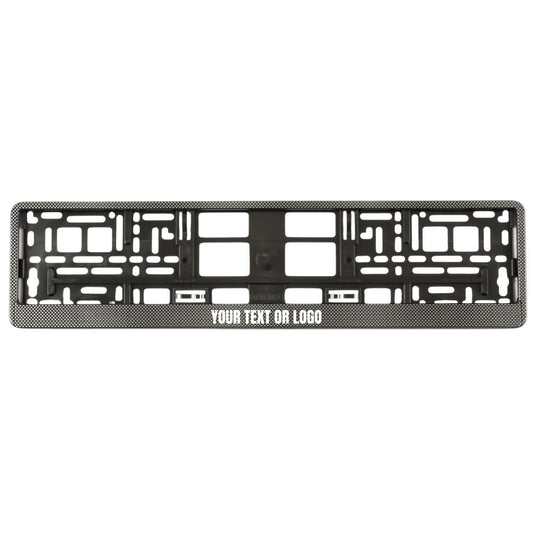 Carbon Look Plate Frames