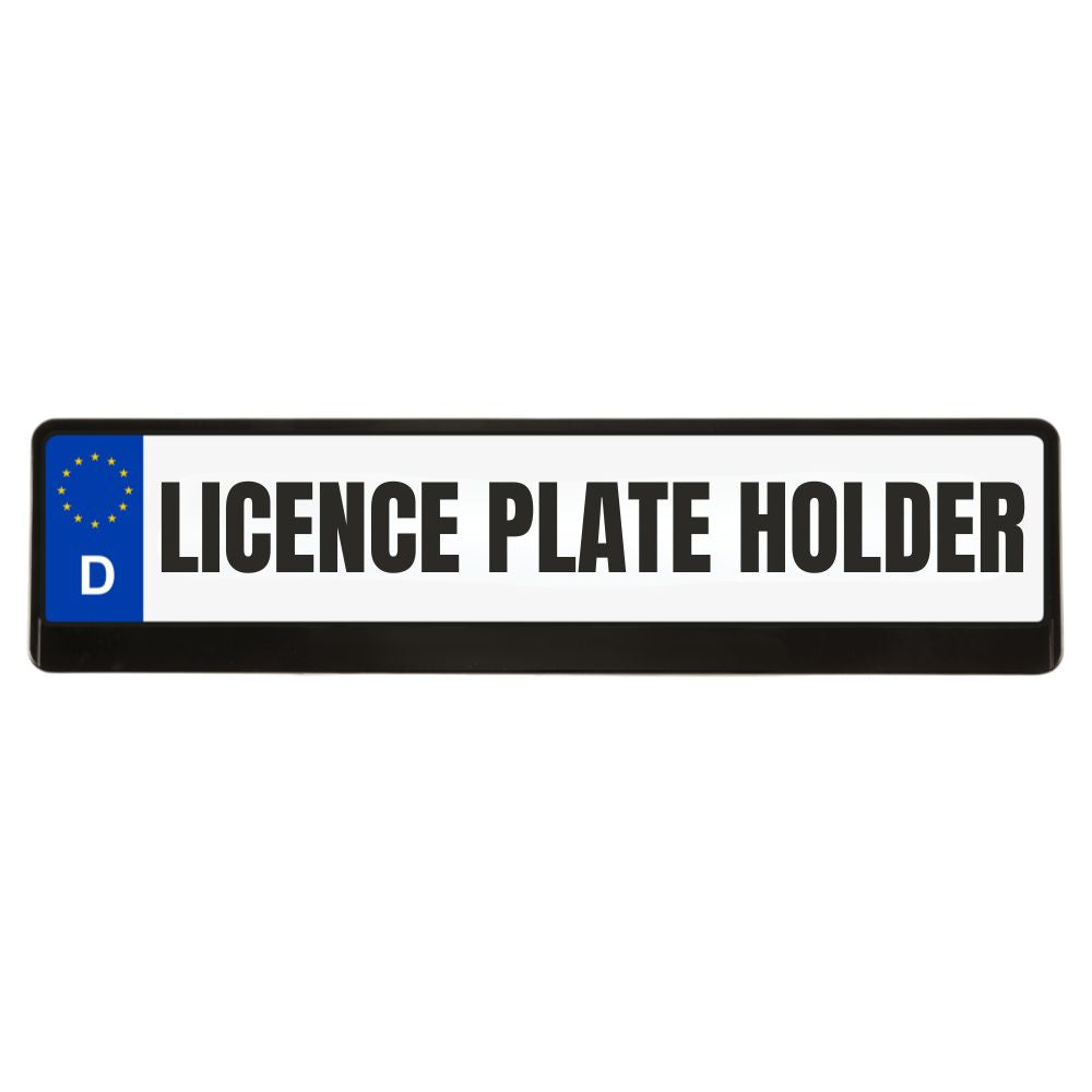 Matte Black Licence Plate Frames