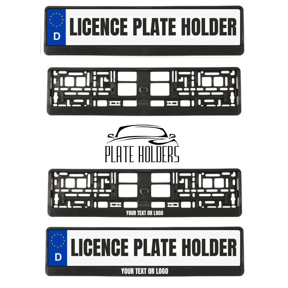 Matte Black Licence Plate Frames