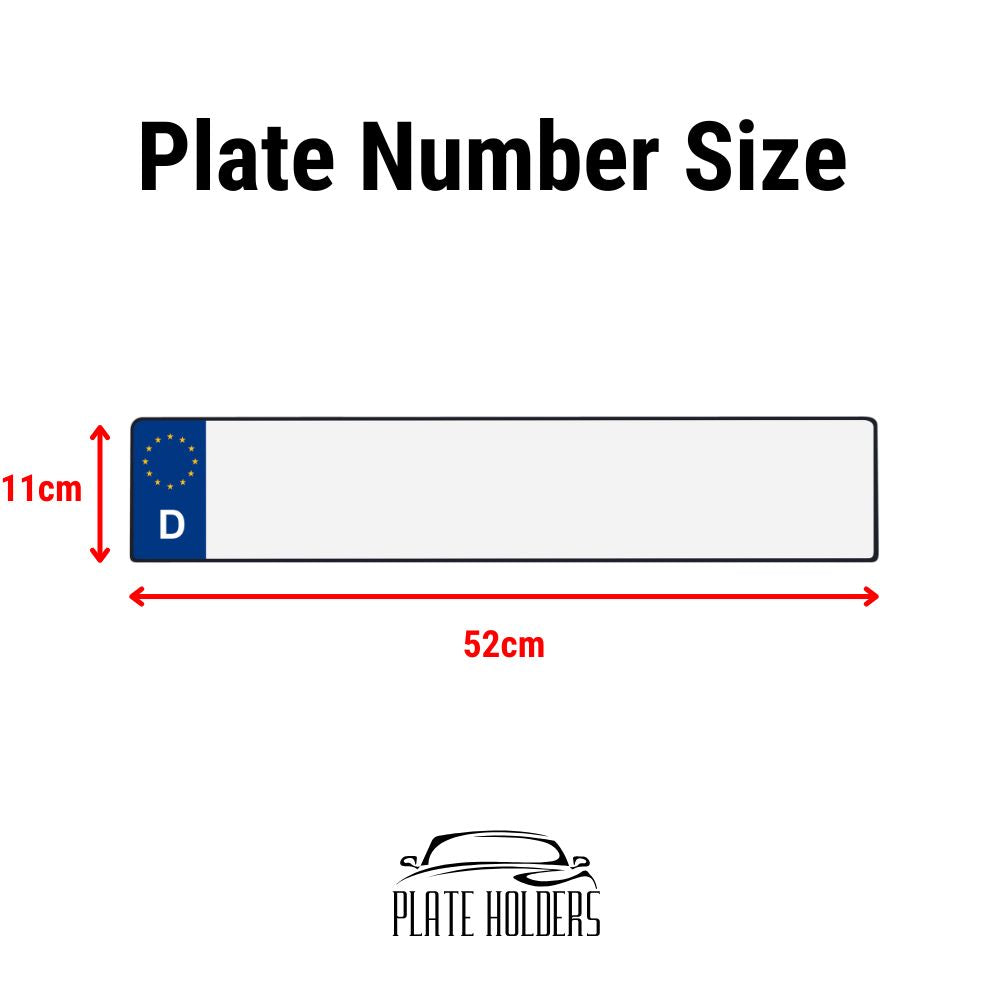 Matte Black Licence Plate Frames